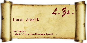 Less Zsolt névjegykártya