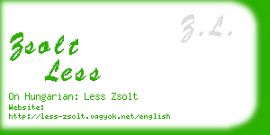 zsolt less business card